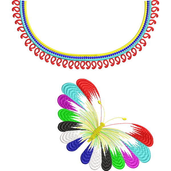 Blouse Design No :MSM - 734 - Simple Border, Boat Neck