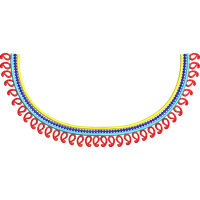 Blouse Design No :MSM - 734 - Simple Border, Boat Neck