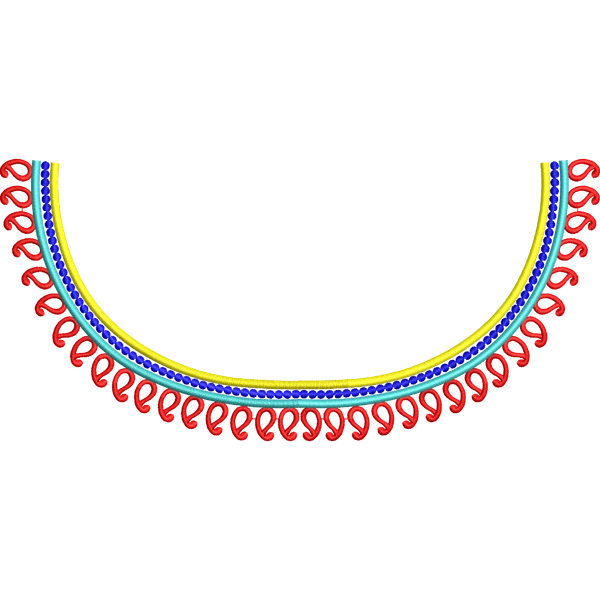 Blouse Design No :MSM - 734 - Simple Border, Boat Neck