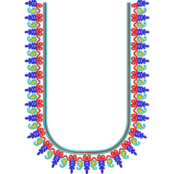 Blouse Design No :MSM - 740 - Simple Border, U Shape