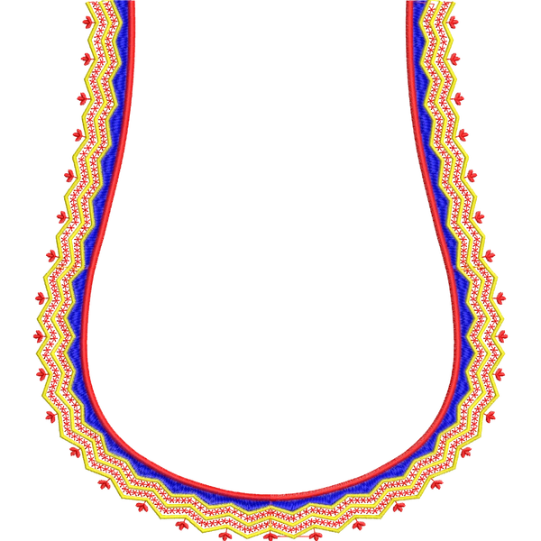 Blouse Design No :MSM - 747 - Simple Border, U Shape
