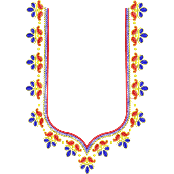 Blouse Design No :MSM - 748 - Simple Border, U Shape