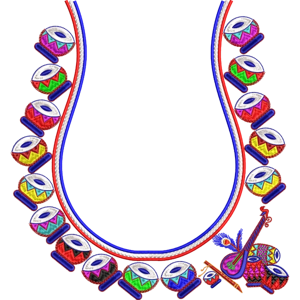 Blouse Design No :MSM - 759 - Simple Border, U Shape