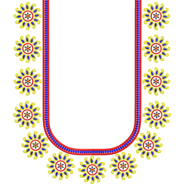 Blouse Design No :MSM - 760 - Simple Border, U Shape