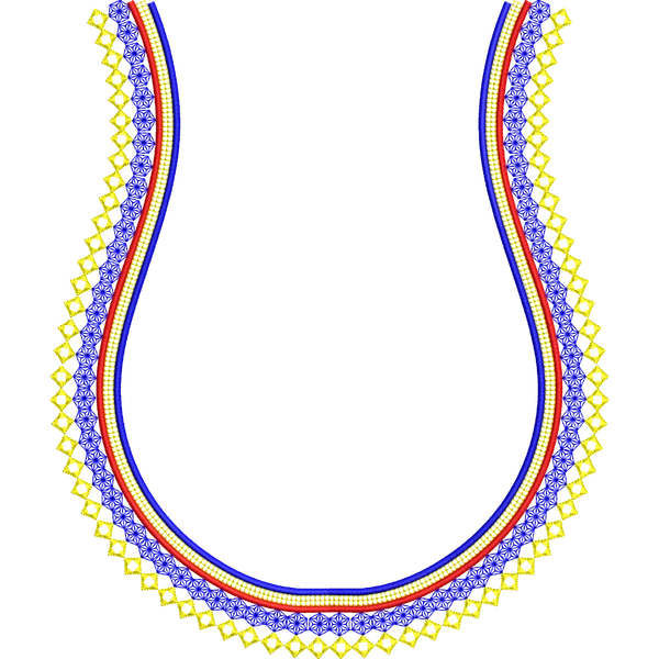 Blouse Design No :MSM - 763 - Simple Border, U Shape