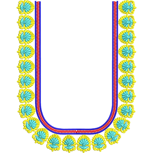 Blouse Design No :MSM - 771 - Simple Border, U Shape