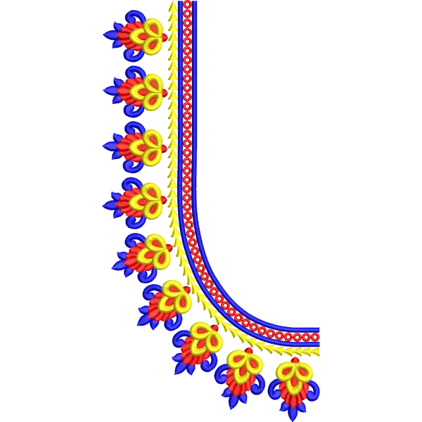 Blouse Design No :MSM - 776 - Simple Border, U Shape