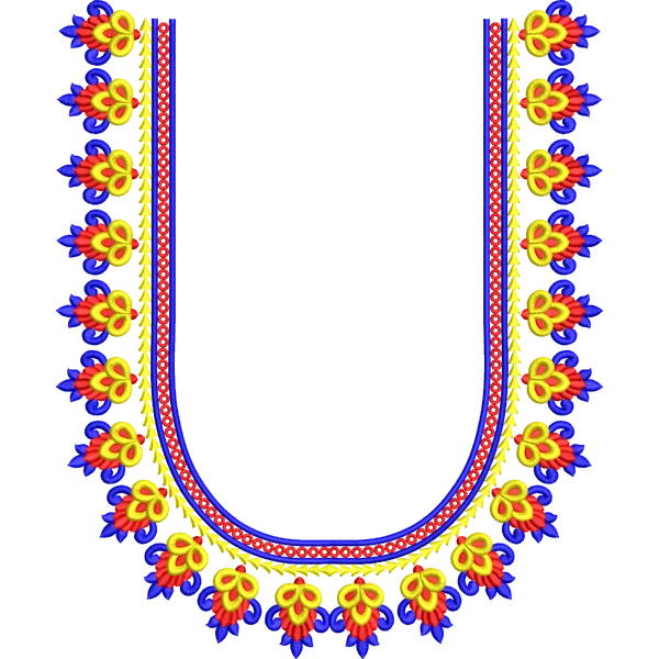 Blouse Design No :MSM - 776 - Simple Border, U Shape
