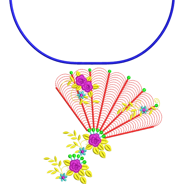 Blouse Design No :MSM - 778 - Butta, Boat Neck