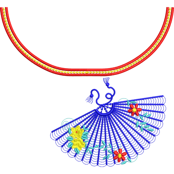 Blouse Design No :MSM - 779 - Butta, Boat Neck