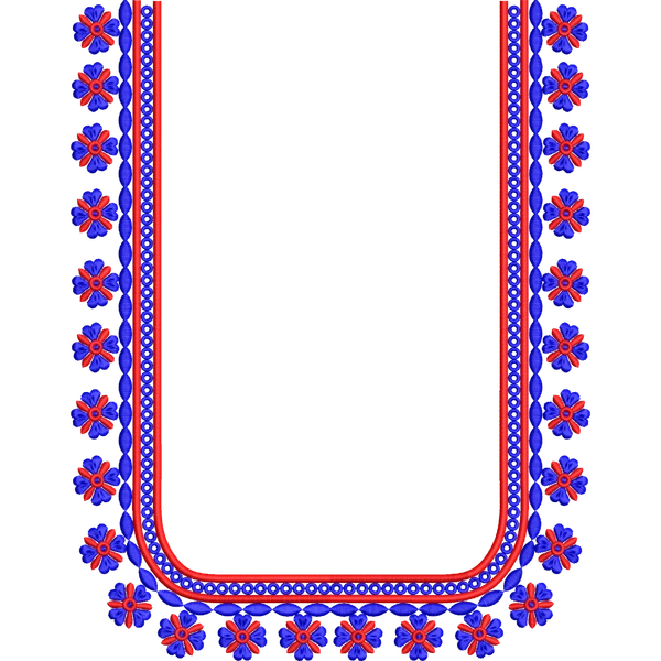 Blouse Design No :MSM - 782 - Simple Border, U Shape