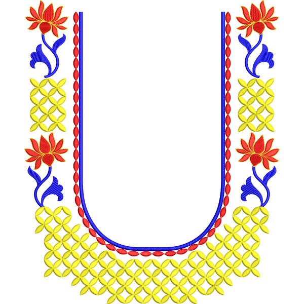 Blouse Design No :MSM - 793 - Simple Border, U Shape