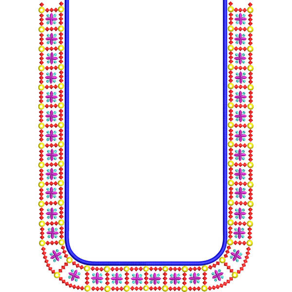 Blouse Design No :MSM - 796 - Simple Border, Square Shape