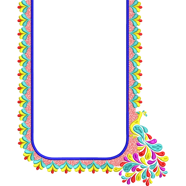 Blouse Design No :MSM - 797 - Simple Border, Square Shape