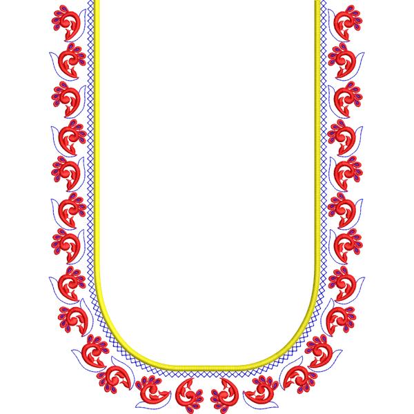 Blouse Design No :MSM - 799 - Simple Border, U Shape