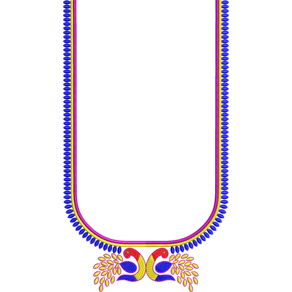Blouse Design No :MSM - 800 - Simple Border, U Shape