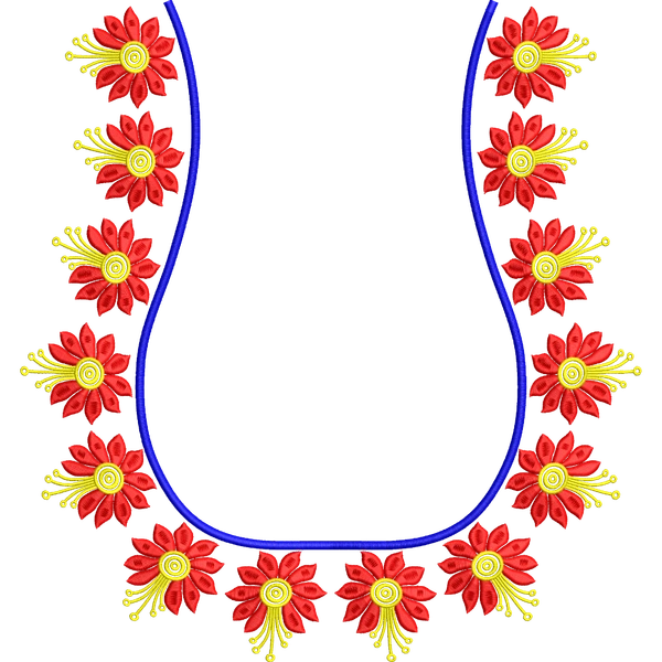 Blouse Design No :MSM - 807 - Simple Border, U Shape