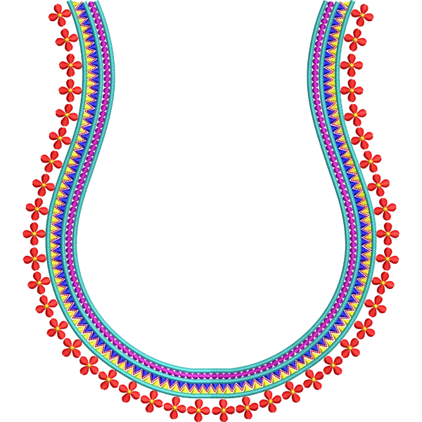 Blouse Design No :MSM - 808 - Simple Border, U Shape