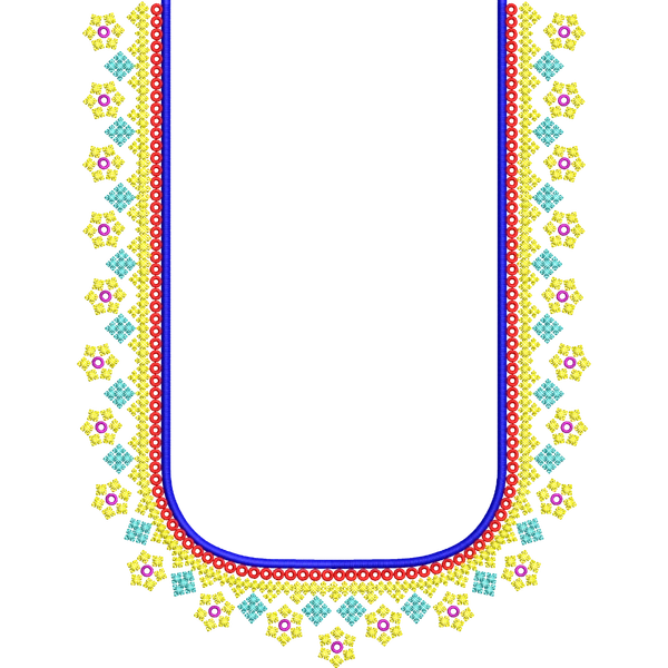 Blouse Design No :MSM - 811 - Simple Border, U Shape