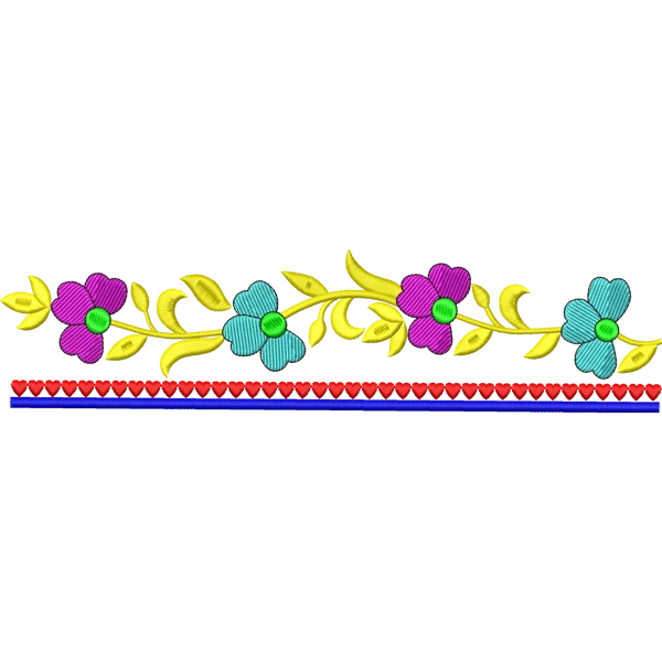 Blouse Design No :MSM - 814 - Simple Border, U Shape