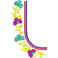 Blouse Design No :MSM - 814 - Simple Border, U Shape