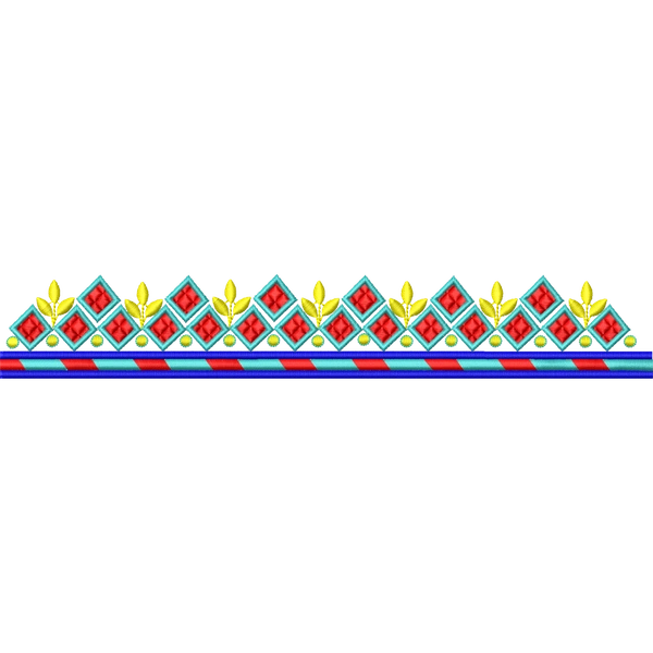 Blouse Design No :MSM - 815 - Simple Border, Square Shape