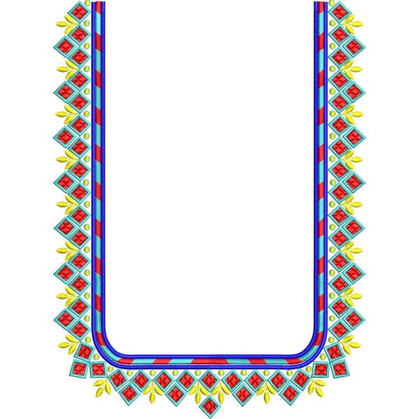 Blouse Design No :MSM - 815 - Simple Border, Square Shape
