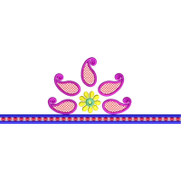 Blouse Design No :MSM - 816 - Border With Butta, Boat Neck