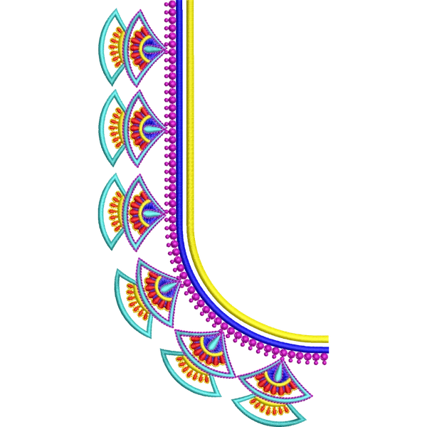 Blouse Design No :MSM - 821 - Simple Border, U Shape