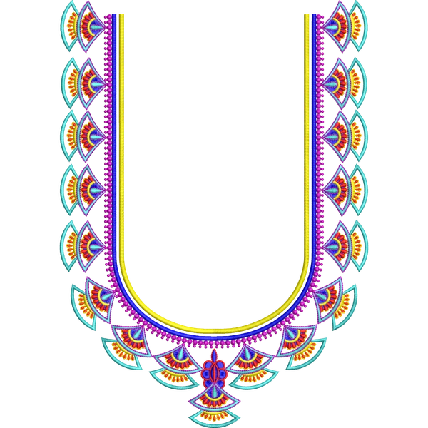 Blouse Design No :MSM - 821 - Simple Border, U Shape