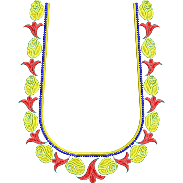 Blouse Design No :MSM - 822 - Simple Border, U Shape