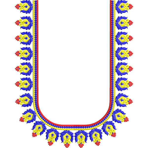 Blouse Design No :MSM - 826 - Simple Border, U Shape