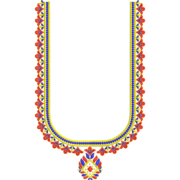 Blouse Design No :MSM - 827 - Simple Border, U Shape
