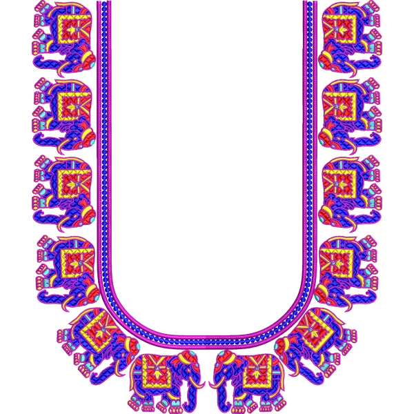 Blouse Design No :MSM - 828 - Simple Border, U Shape