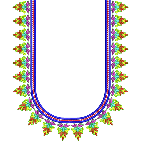 Blouse Design No :MSM - 834 - Simple Border, U Shape