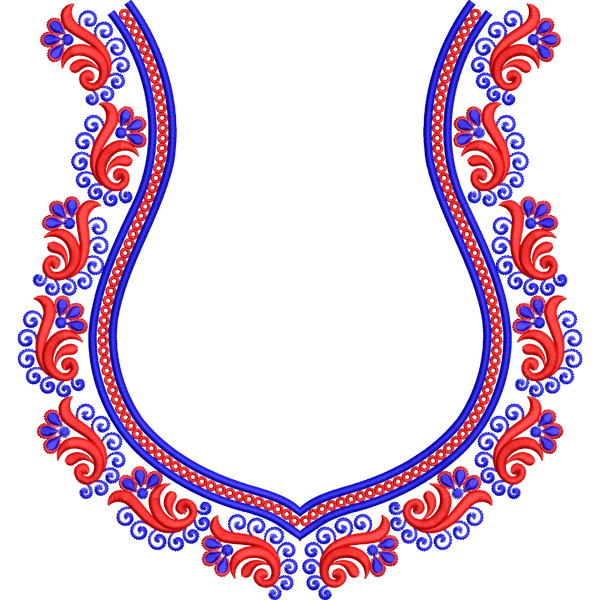Blouse Design No :MSM - 835 - Simple Border, Sweat Heart