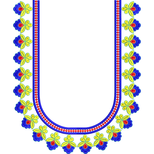 Blouse Design No :MSM - 839 - Simple Border, U Shape
