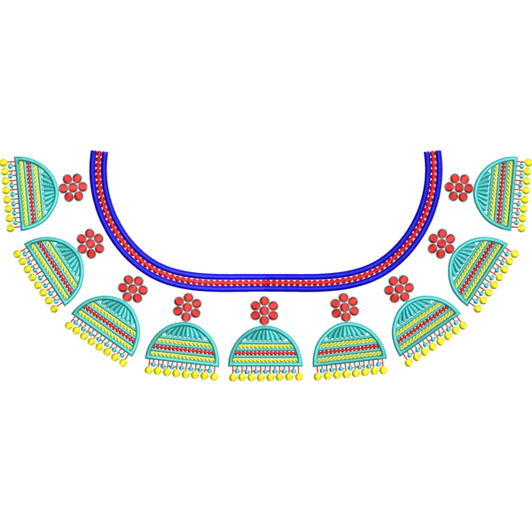 Blouse Design No :MSM - 842 - Simple Border, Boat Neck