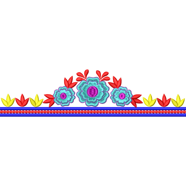 Blouse Design No :MSM - 844 - Border With Butta, Sweat Heart