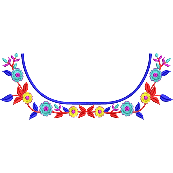 Blouse Design No :MSM - 845 - Simple Border, Boat Neck