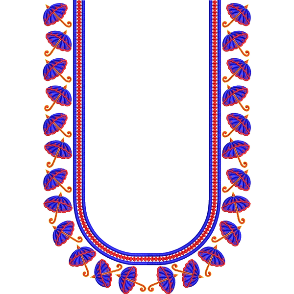 Blouse Design No :MSM - 847 - Simple Border, U Shape
