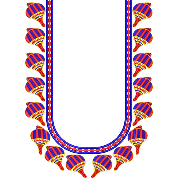 Blouse Design No :MSM - 848 - Simple Border, U Shape