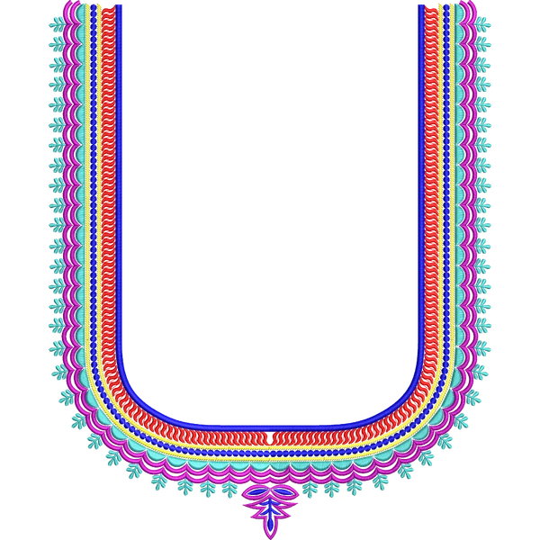 Blouse Design No :MSM - 857 - Simple Border, U Shape