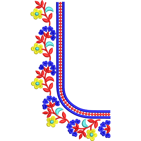Blouse Design No :MSM - 860 - Simple Border, U Shape