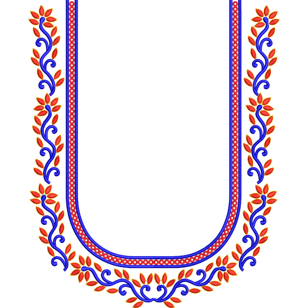 Blouse Design No :MSM - 861 - Simple Border, U Shape