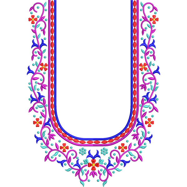 Blouse Design No :MSM - 864 - Simple Border, U Shape