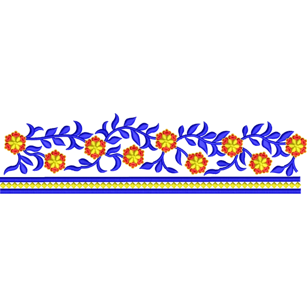 Blouse Design No :MSM - 867 - Simple Border, U Shape