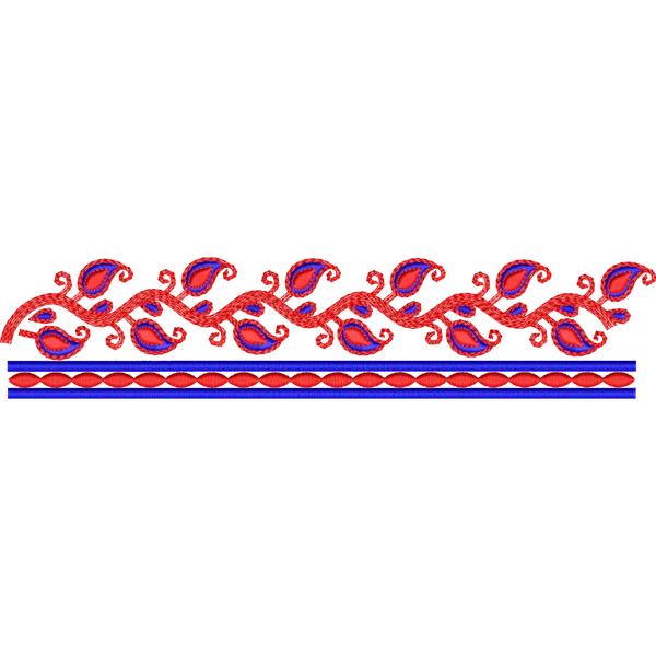 Blouse Design No :MSM - 868 - Simple Border, U Shape