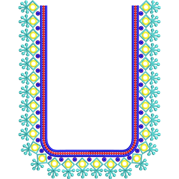Blouse Design No :MSM - 873 - Simple Border, U Shape