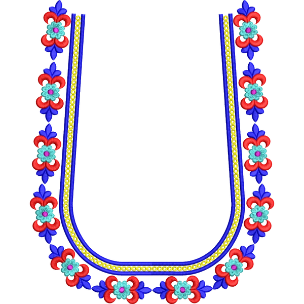 Blouse Design No :MSM - 875 - Simple Border, U Shape